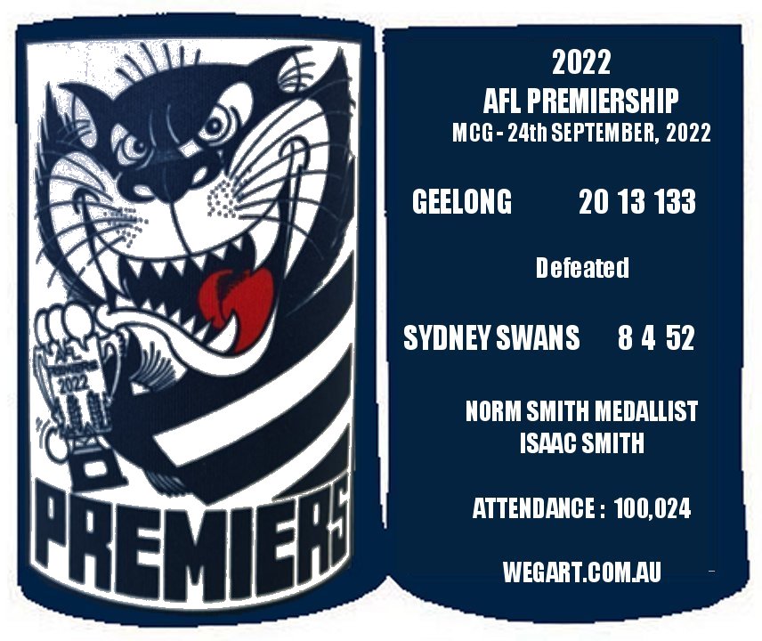 2022 Geelong Prem Stubby Holder INCLUDES POST WITHIN AUSTRALIA
